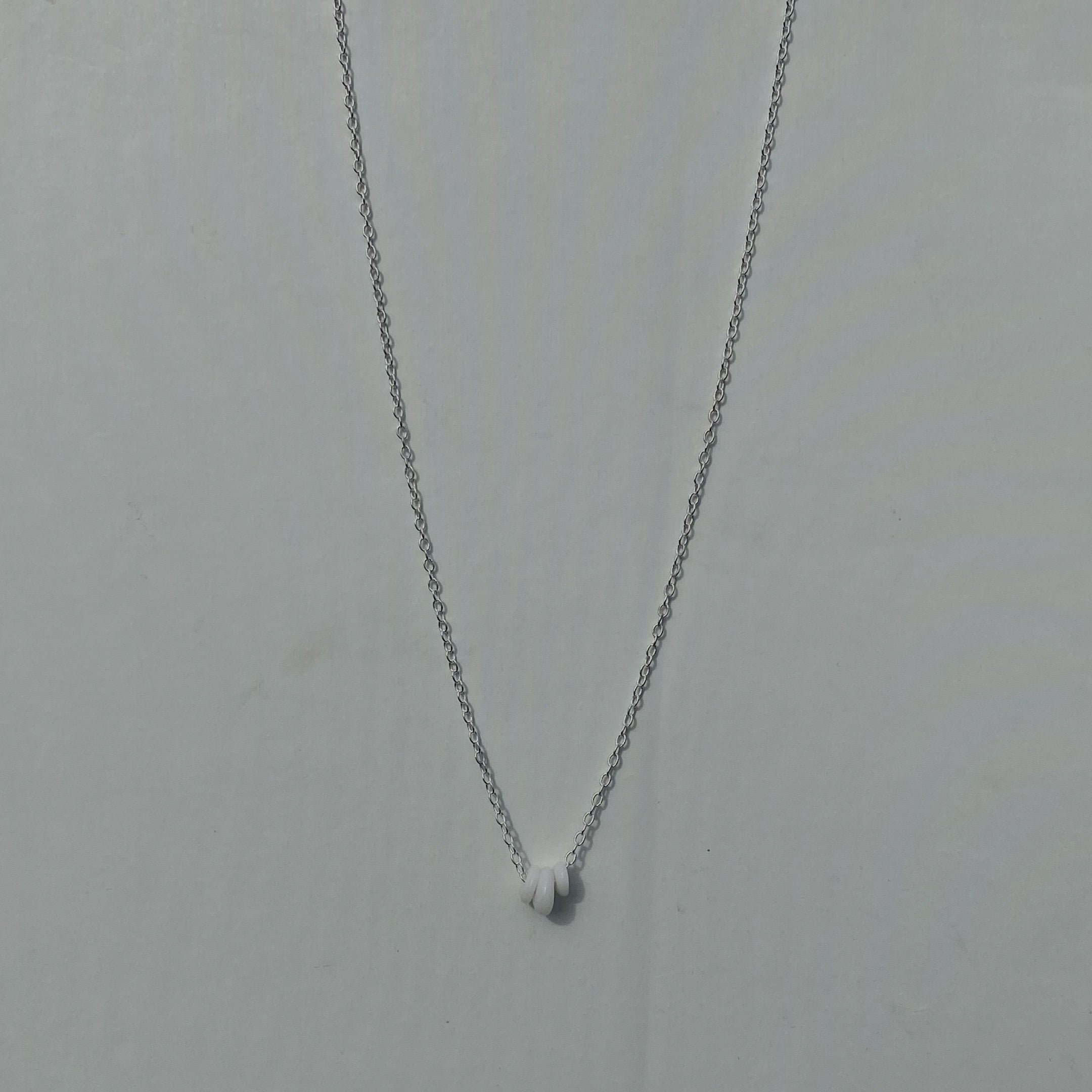 Tri puka shell - sterling silver