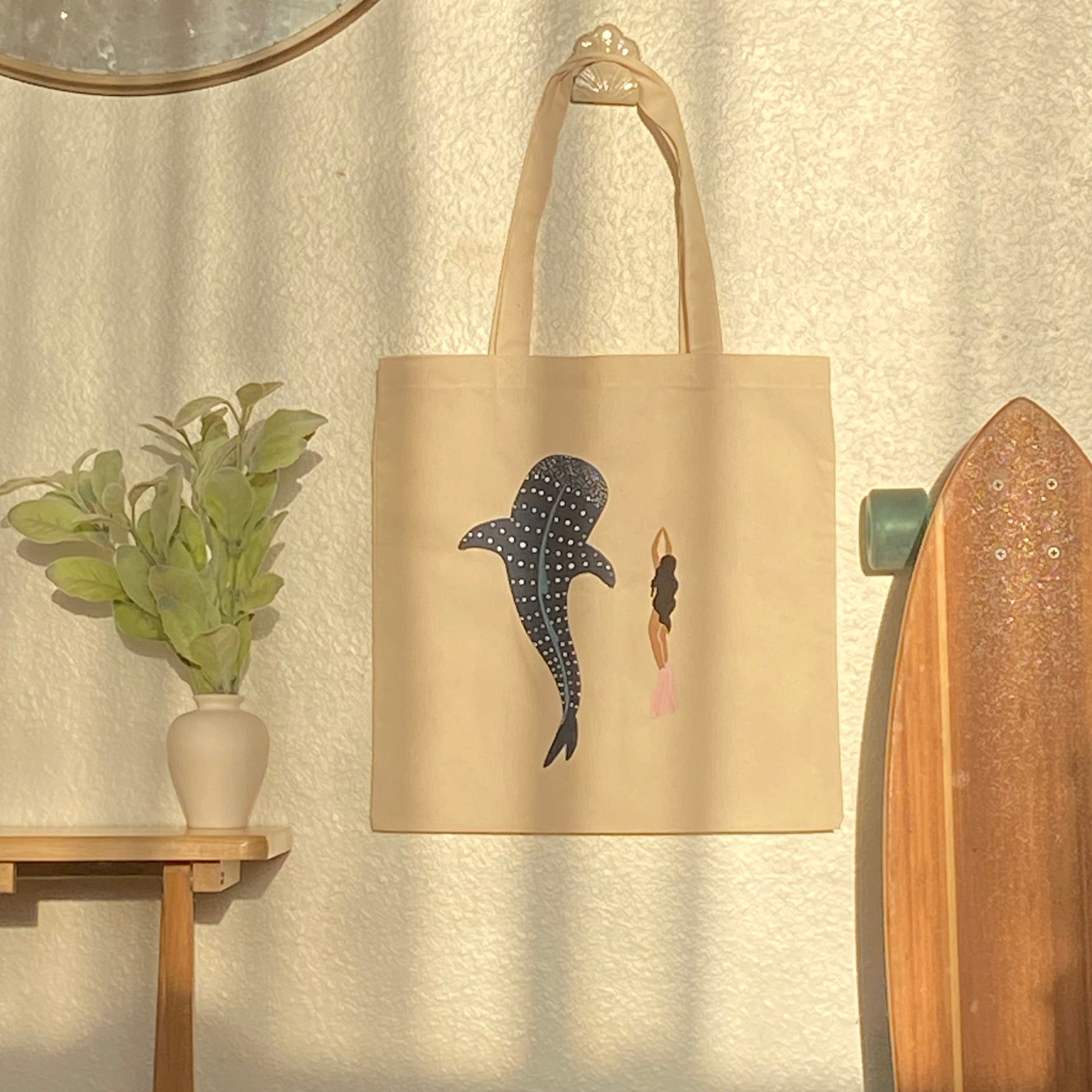 whale shark tote bag