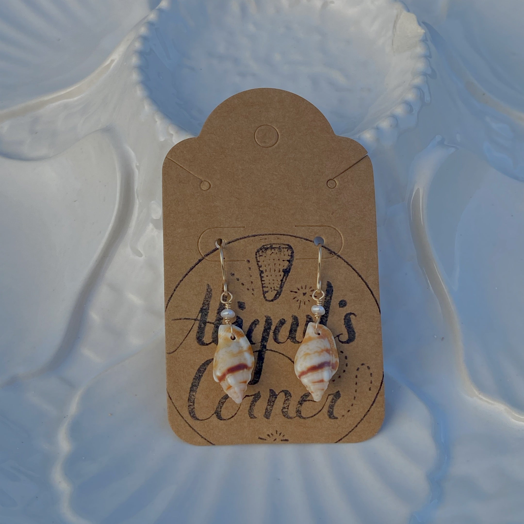 Stromb Shell Earrings - La Perouse Collection