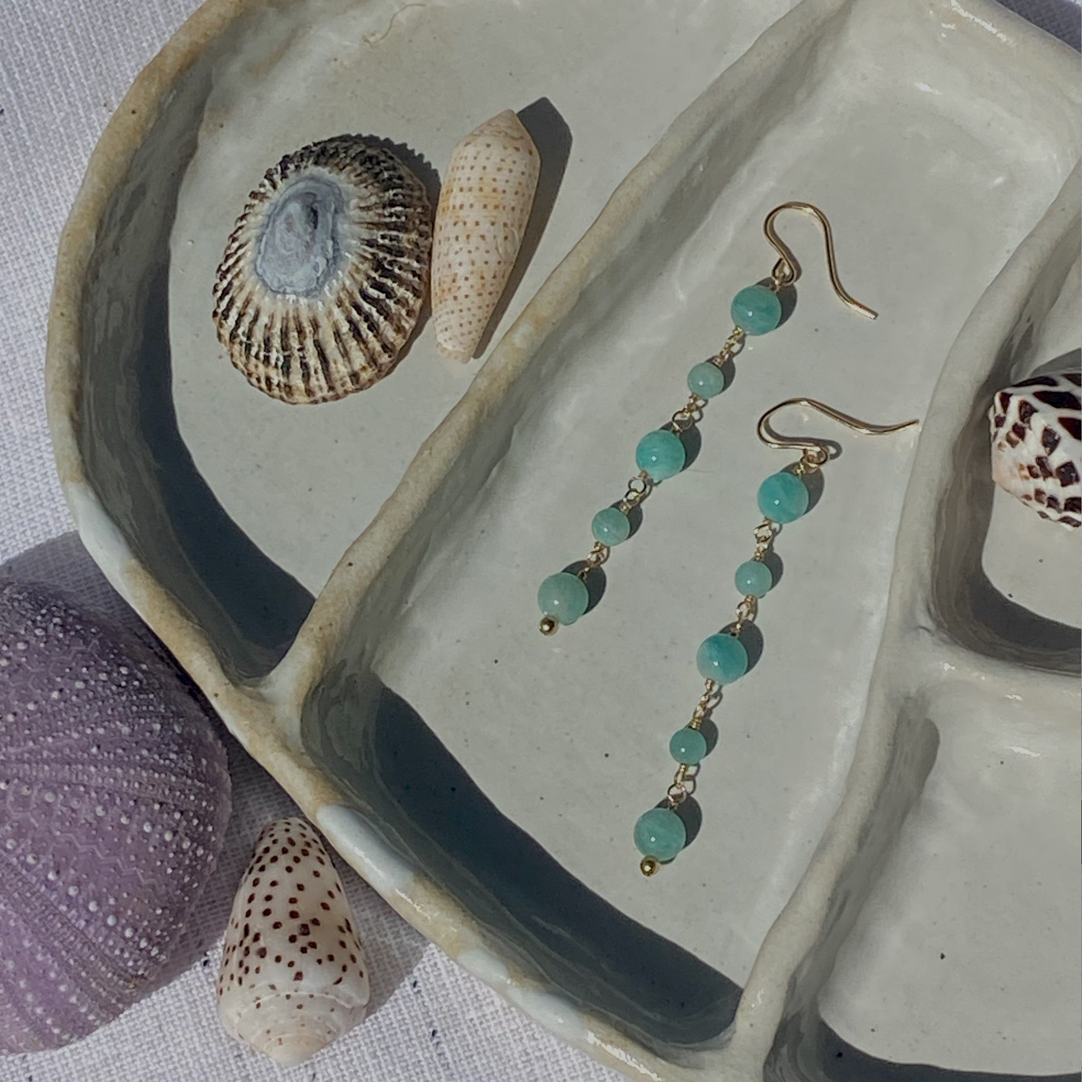 Amazonite Earrings - Greece Dreaming Collection