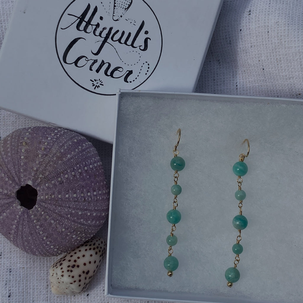 Amazonite Earrings - Greece Dreaming Collection