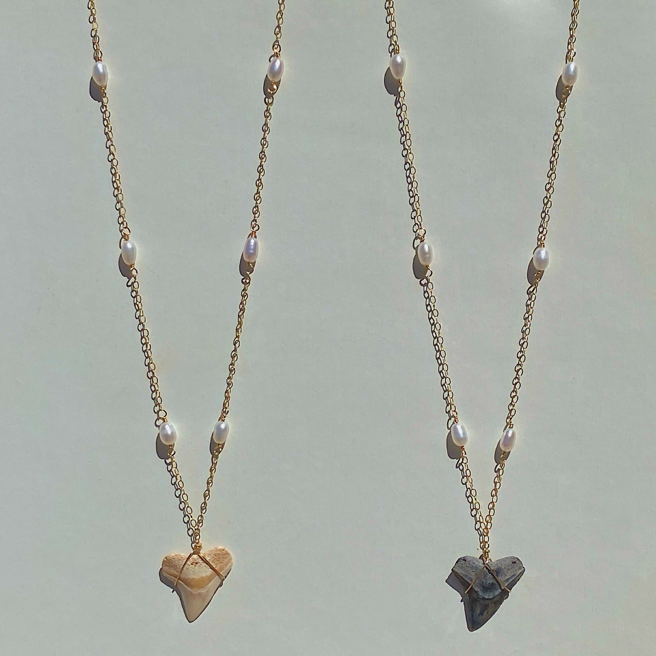 beach comber necklace - shark tooth edition