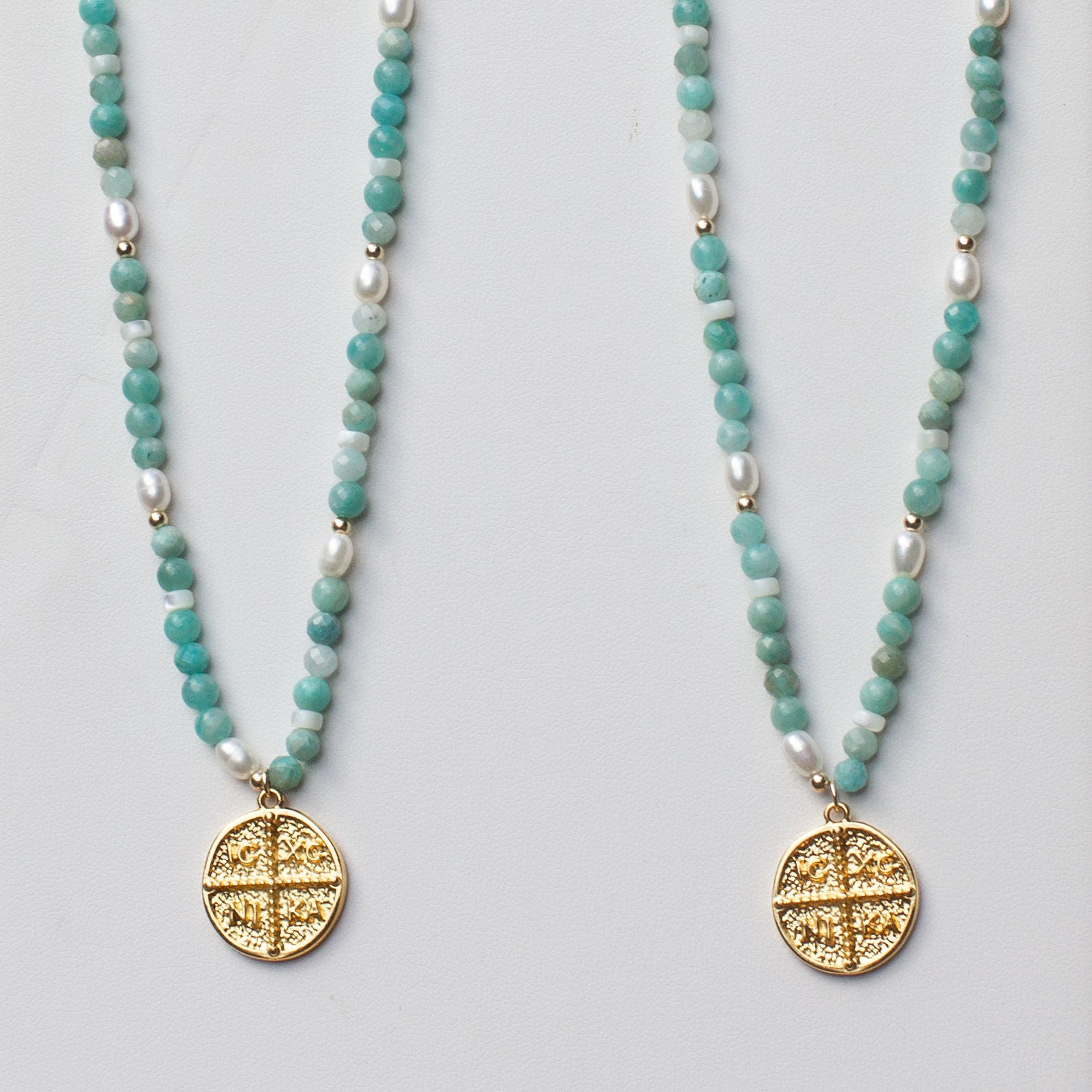 Beaded Amazonite Necklace - Greece Dreaming Collection