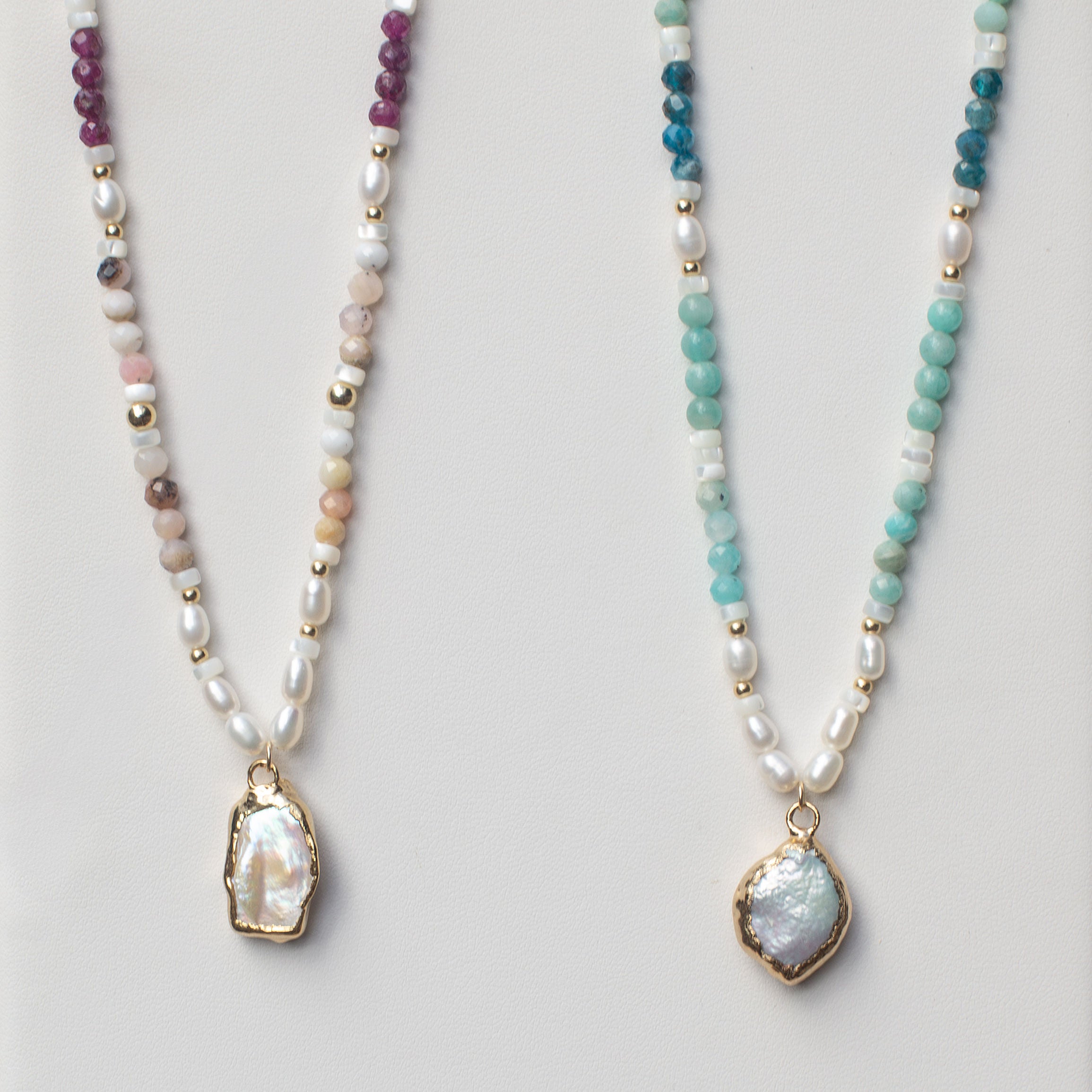 Beaded Pearl Necklace - Greece Dreaming Collection