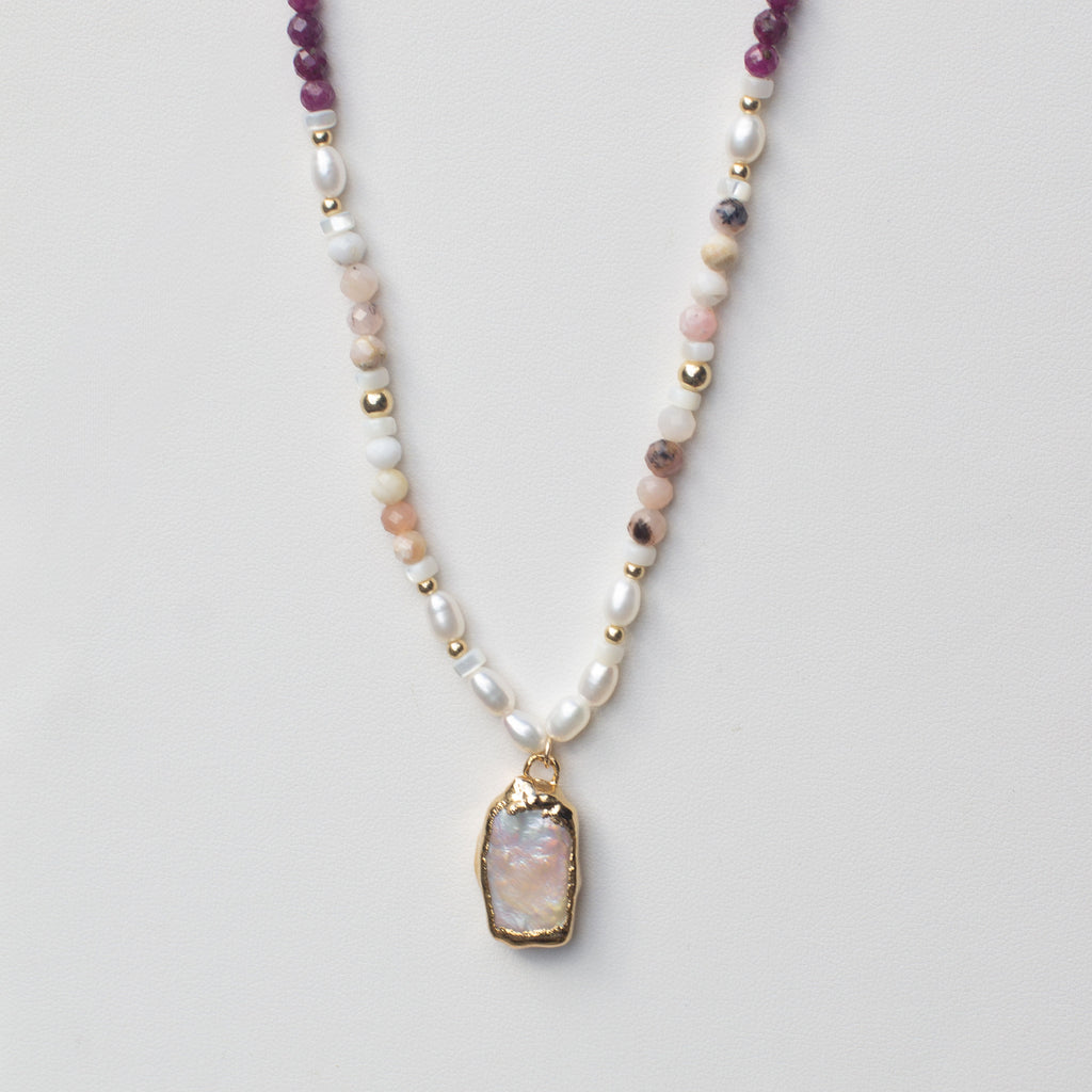Beaded Pearl Necklace - Greece Dreaming Collection