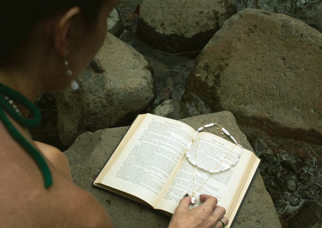 Freshwater Pearl Necklace - chain - Green Dreaming Collection