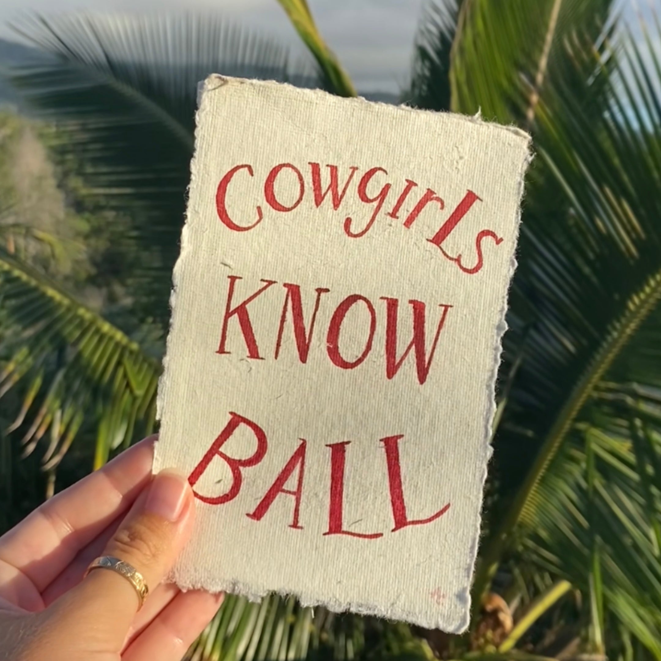 "Cowgirls know ball"